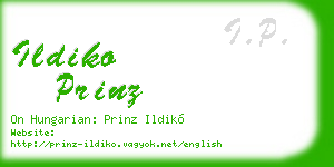ildiko prinz business card